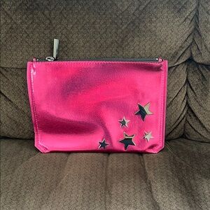 Pink Star-Embellished Women's Clutch